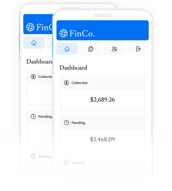 Screenshots of the dashboard project in mobile version